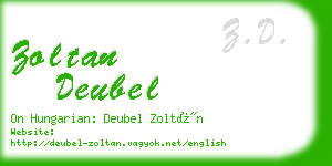 zoltan deubel business card